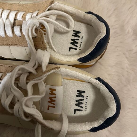 Madewell League Leather & Suede Sneakers Size 6.5 - Picture 8 of 8